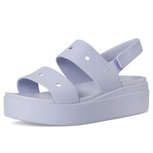 CROCS Purple Sandals with Platform Sole